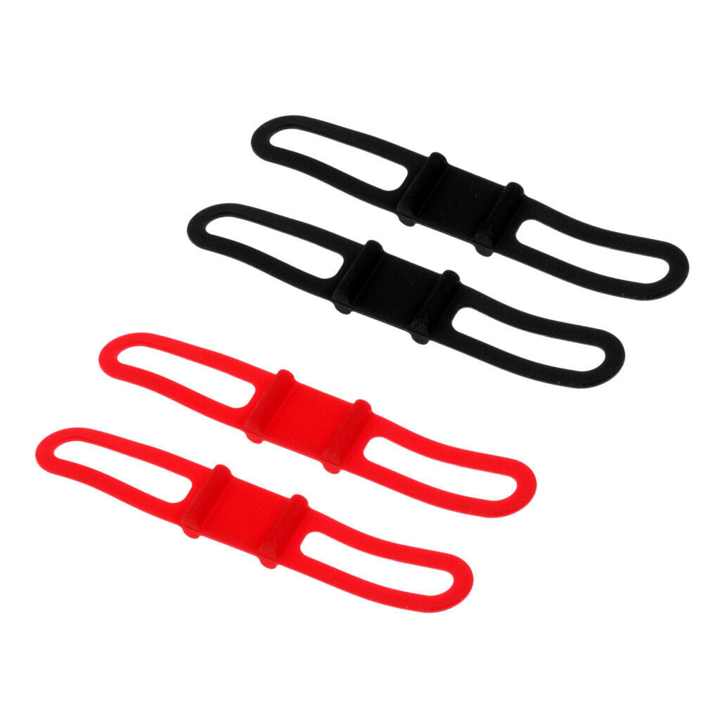 4x Elastic Bike  Flashlight Torch Strap