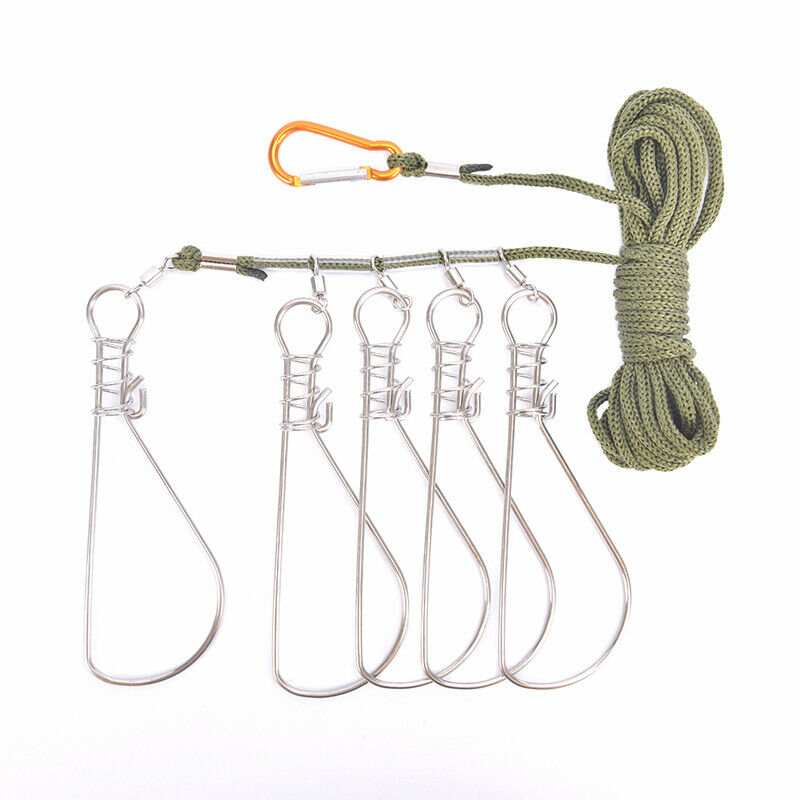 Fishing Lock Buckle fishing Snaps Chain Stringer With Float Live Fish Loc.l8
