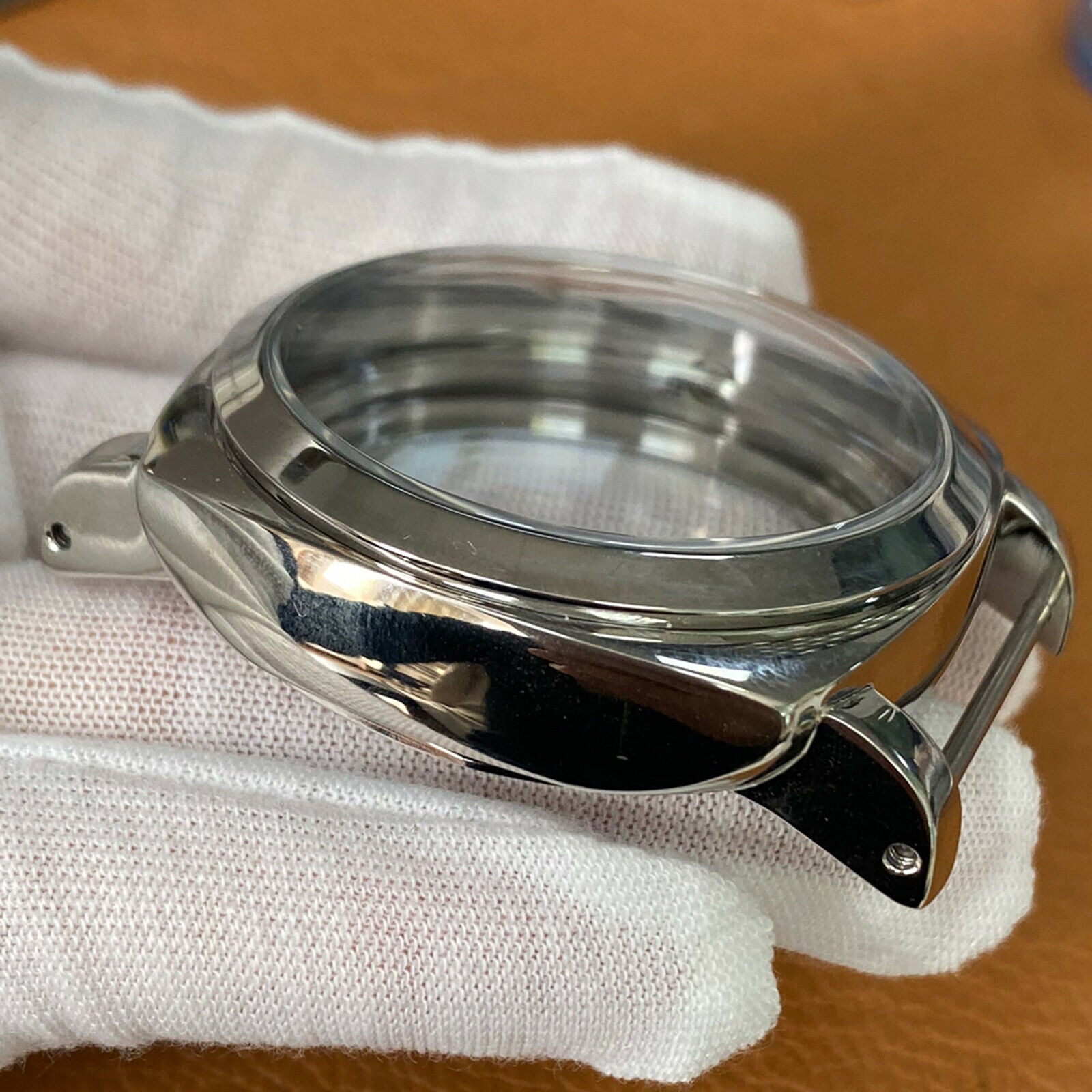 For ETA 6497/6498 Watch Movement 47mm PAM Polished 316L Steel Watch Case