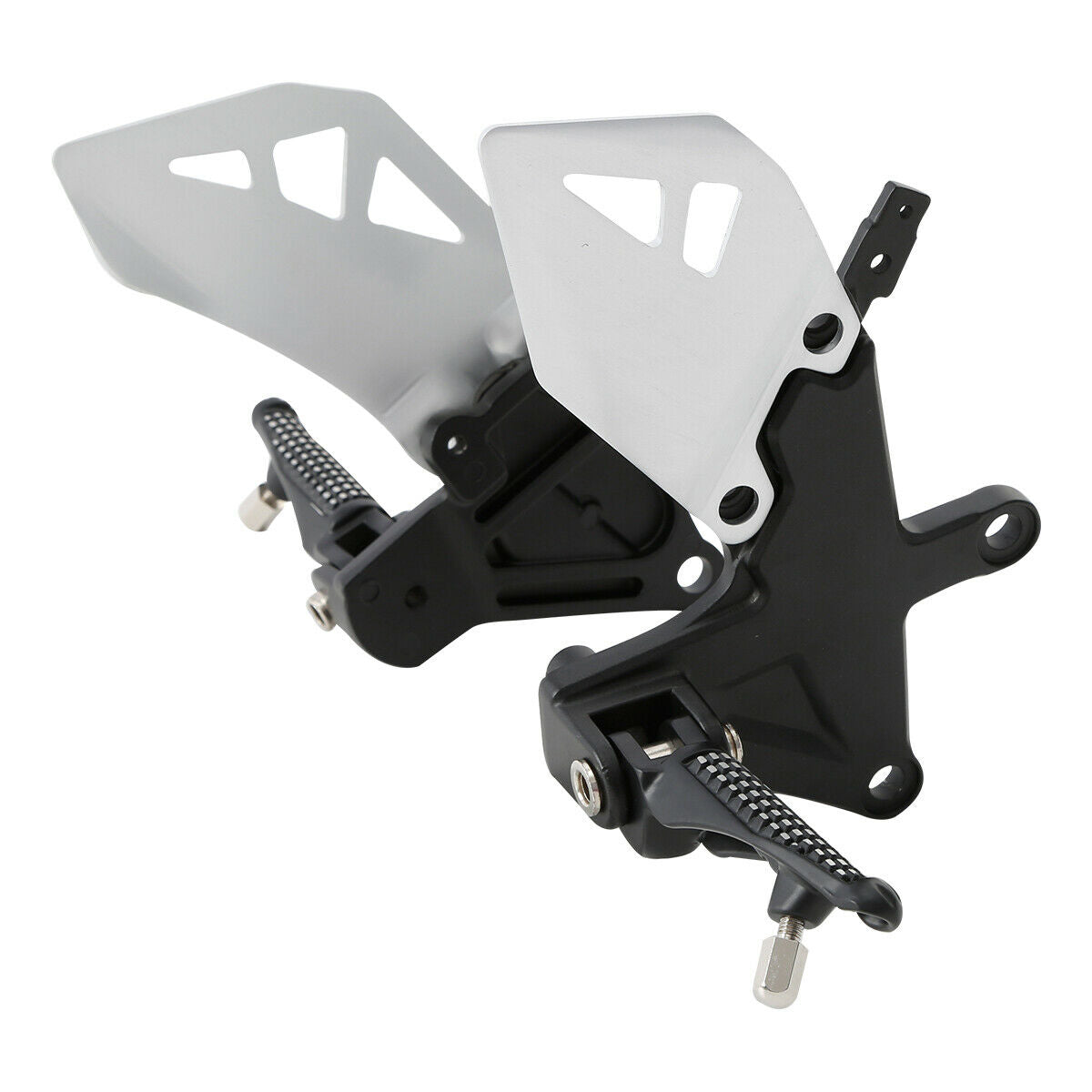 Front Foot Pegs Pedals Footrests + Brackets Fit For Kawasaki Ninja ZX10R 11-17