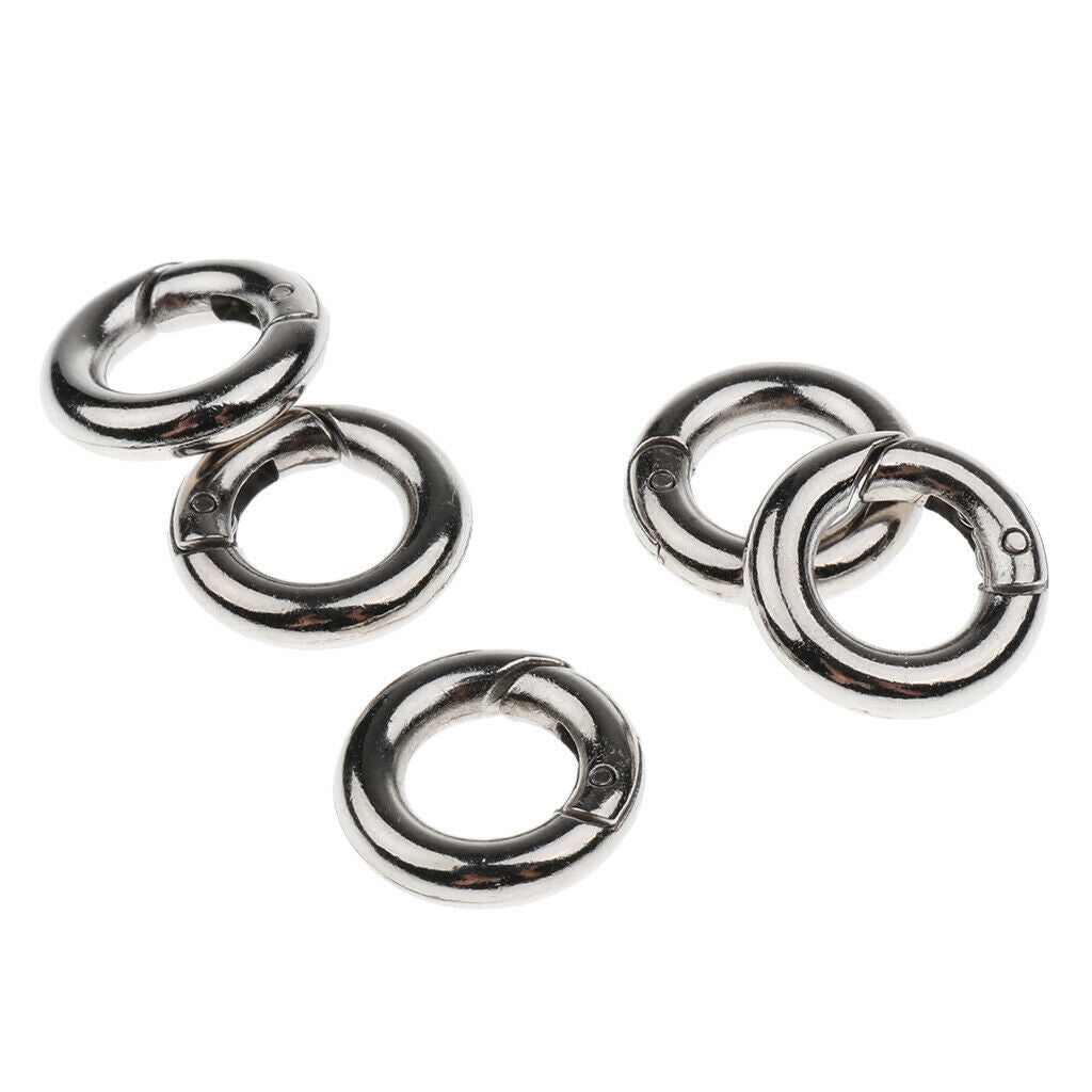 10pieces Round Snap Open Hook Buckle  Key Chain Carabiner Accessories