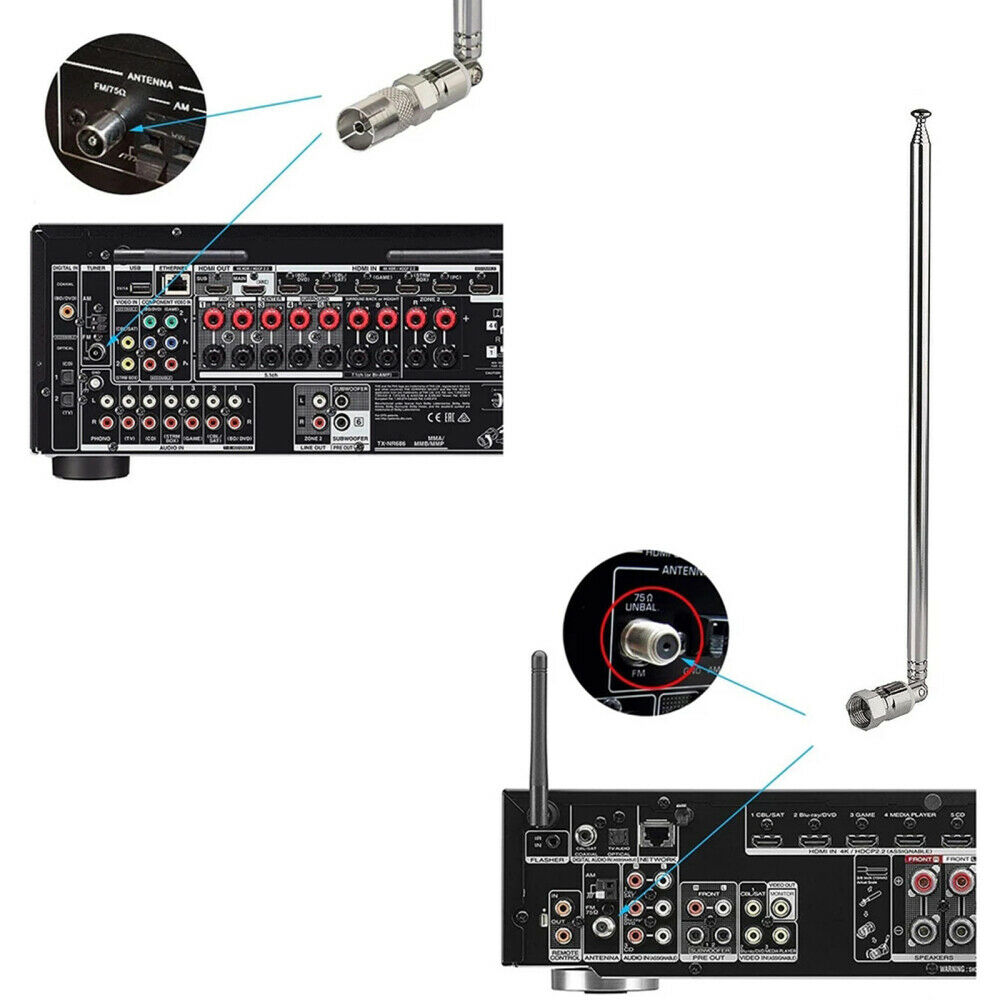 5pcs Telescopic Antenna Aerial DAB FM Radio Receiver Radio TV Remote Supplies