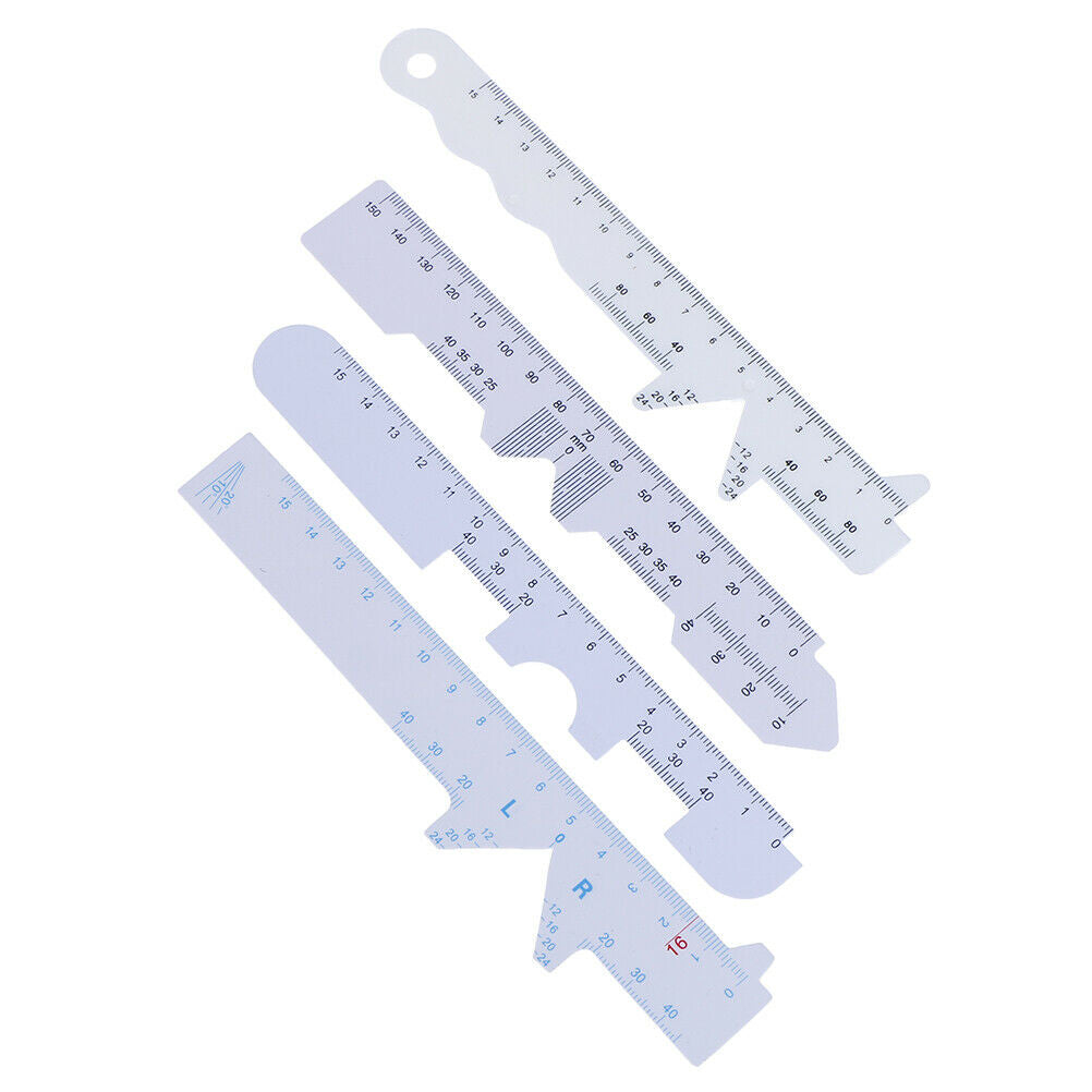 4 Types 4pcs/Set White Eye Straight Edge PD Ruler Pupillary Distance RulersJCDD