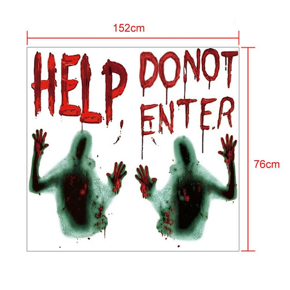 Halloween Wall Stickers PVC Decorative Wall Decals for Living Room Bedroom @