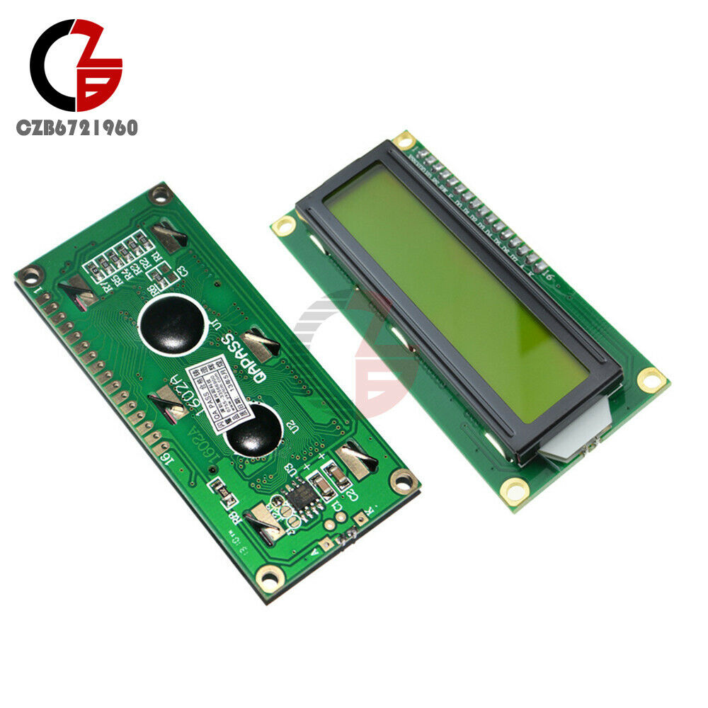 1602 LCD 16x2 Characters HD44780 Controller LCD Display Module Yellow Backlight
