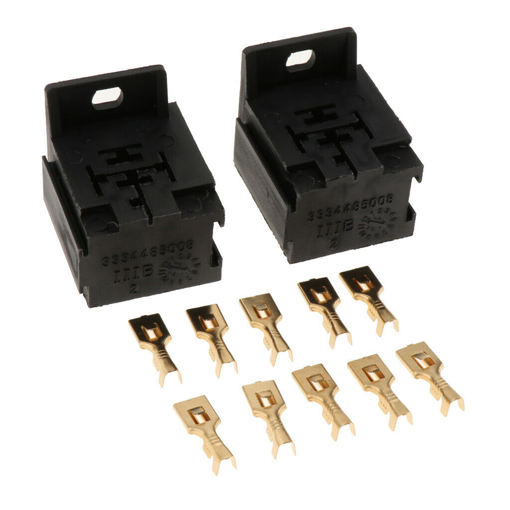 5 Pin Relay Connector Socket with 10 x 6.3mm Terminals, Car Truck Vehicle Relay