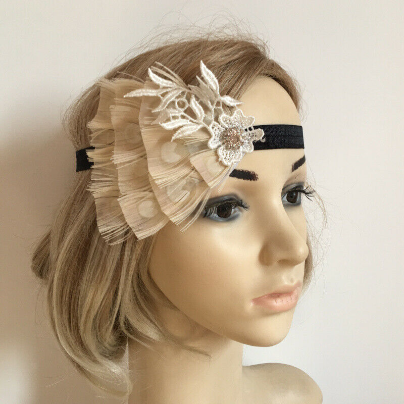 Flapper Headband Women's Fascinator Wedding Bridal Party Prom Hair Band Hair