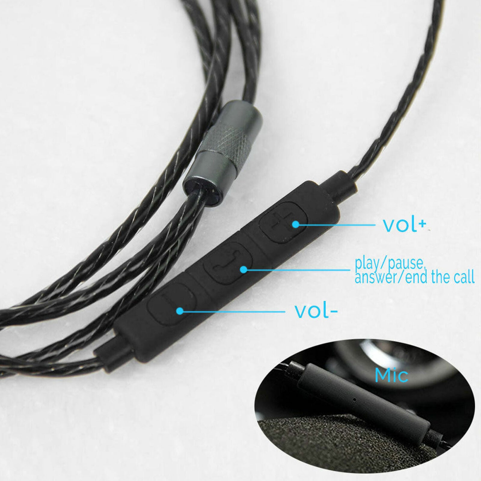 Replacement For Sol Republic Master Tracks Mic Cable HD V8 V10 12 X3 Headphone