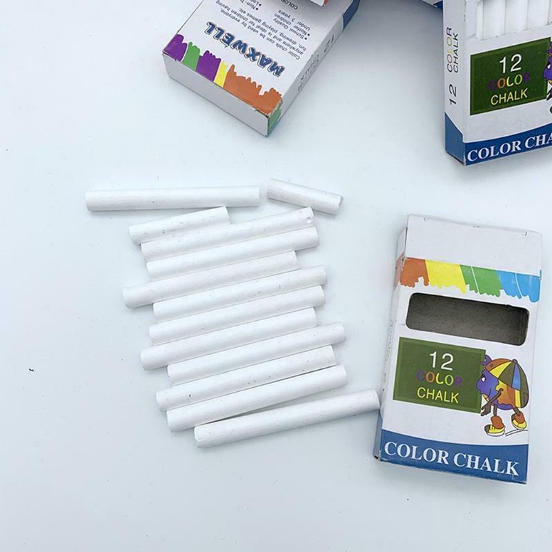 12 Dustless White Chalk Children Learning To Paint Graffiti Blackboard Utensils