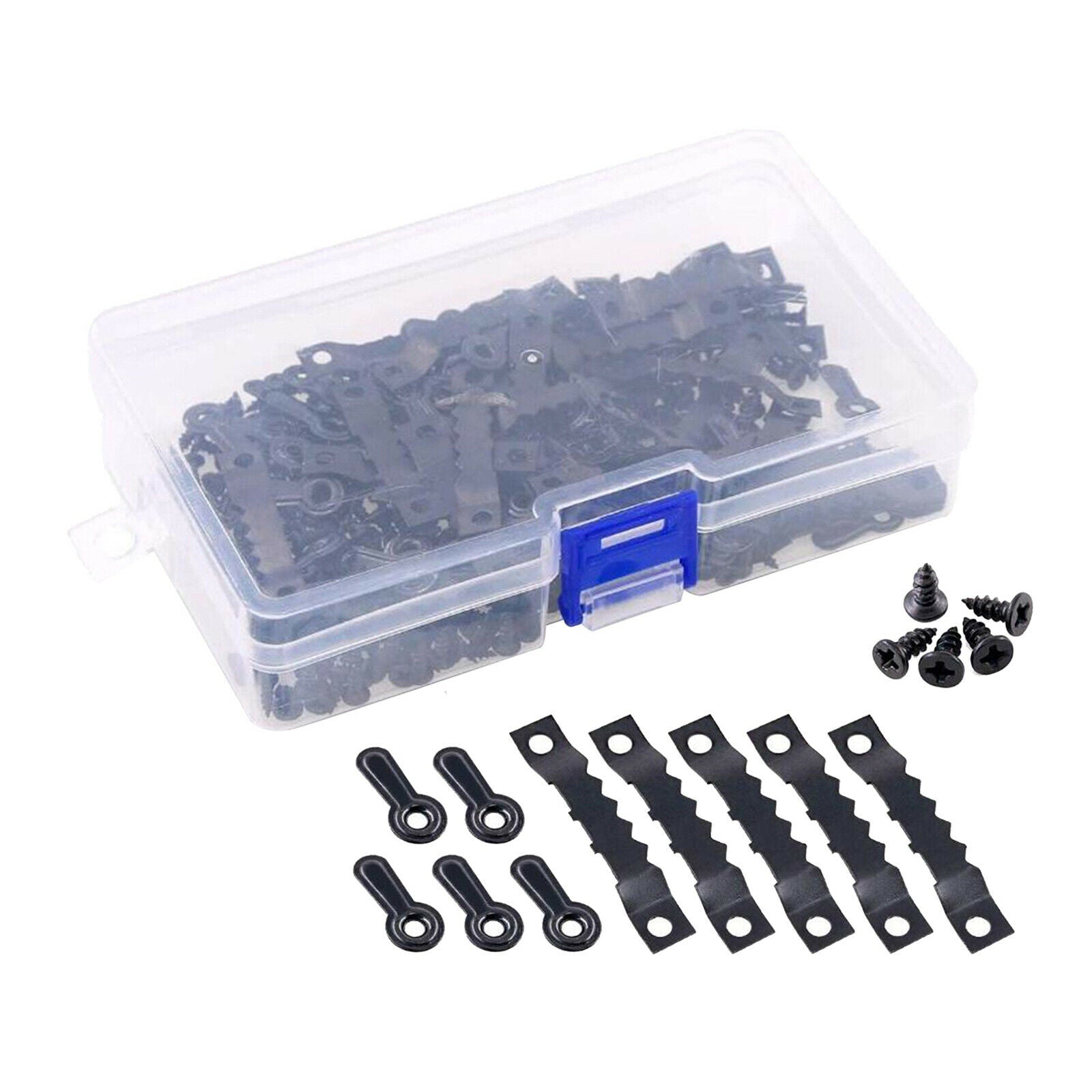 400pcs/set Metal Black Picture Hangers Kit Frame Turn Button for Hanging