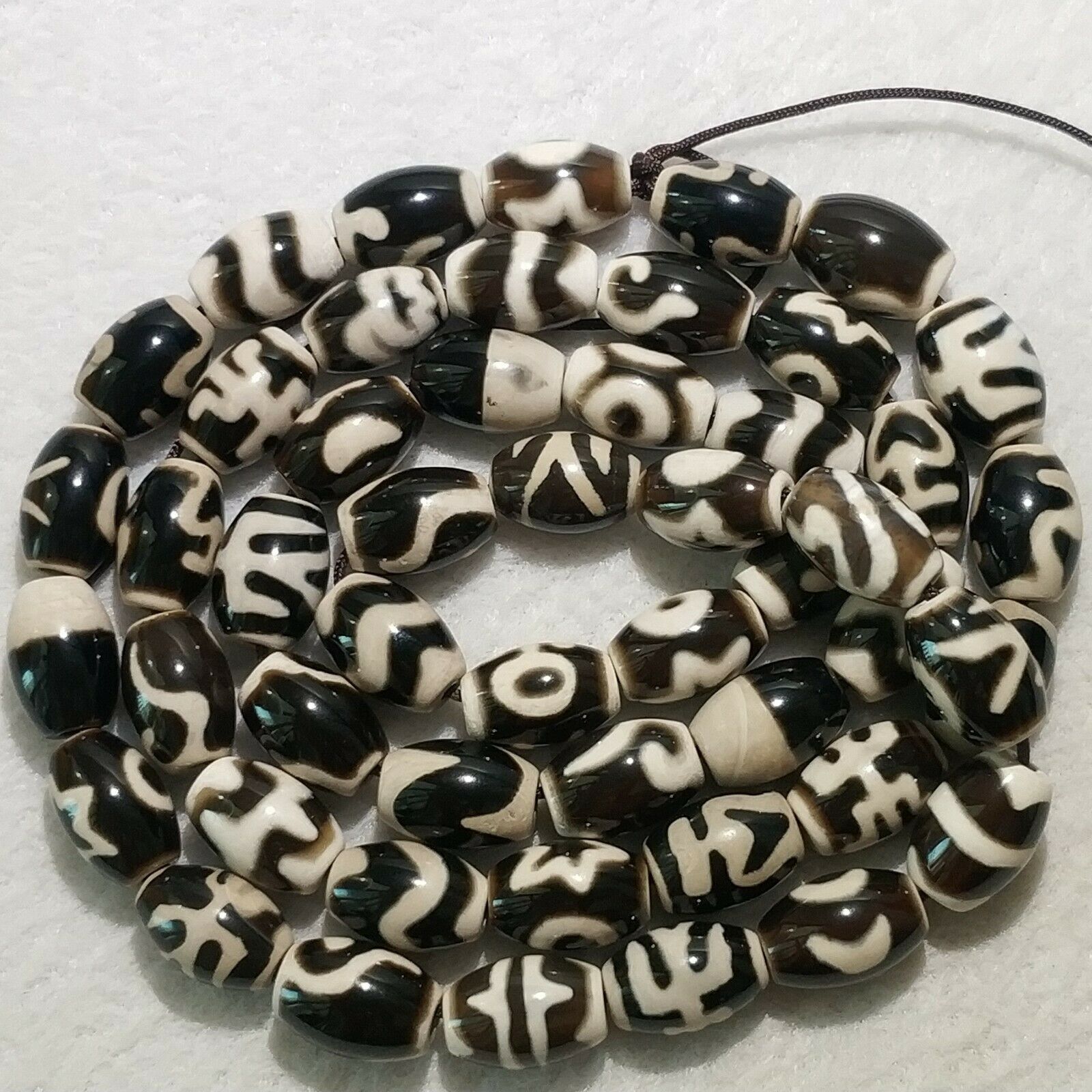 50pcs Magic Power Old Tibetan Agate *Multiple Patterns* Amulet Dzi Beads CH633