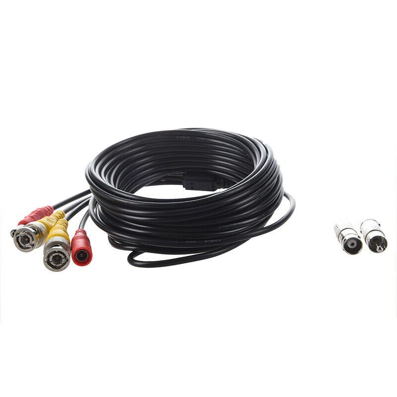 10m 33ft Security Video/ Power Cable BNC + RCA Plug Combination Cable for CCTL6