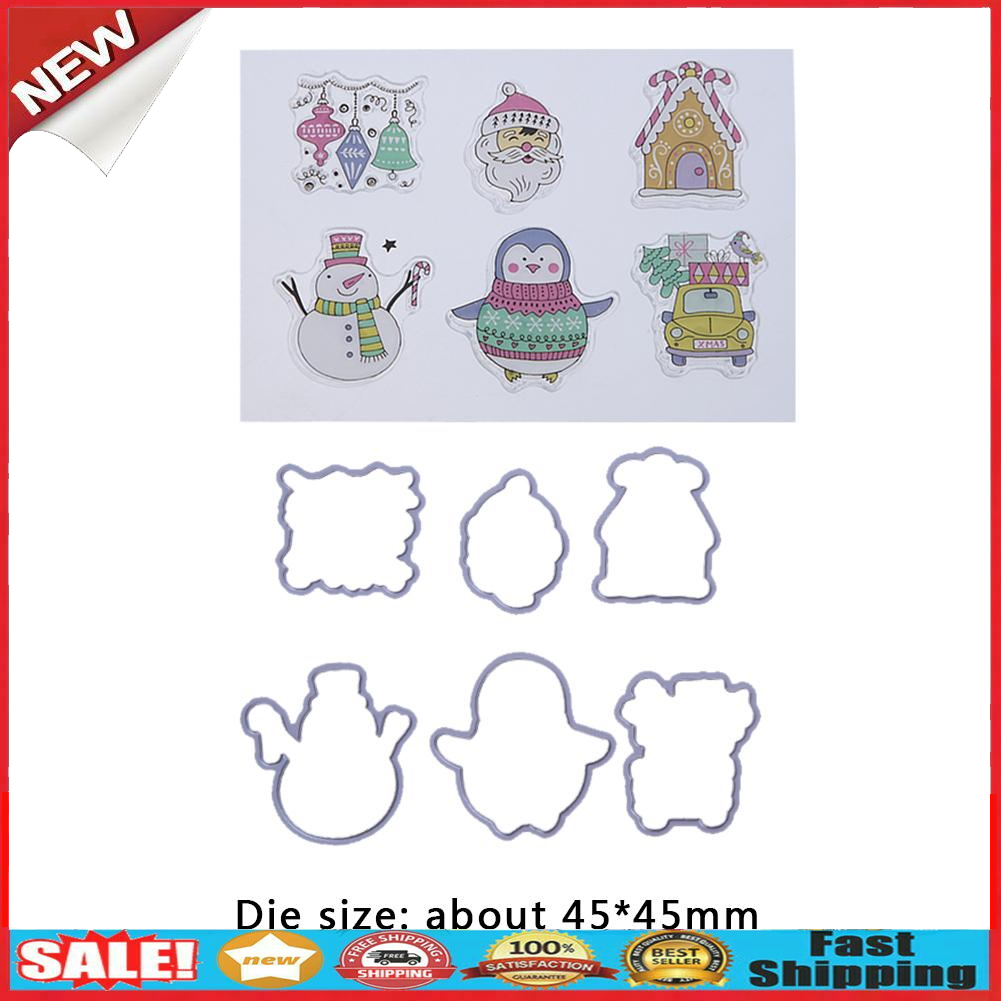 Silicone Stamp+Metal Cutting Dies Stencil Frame Scrapbook Christmas Xmas @