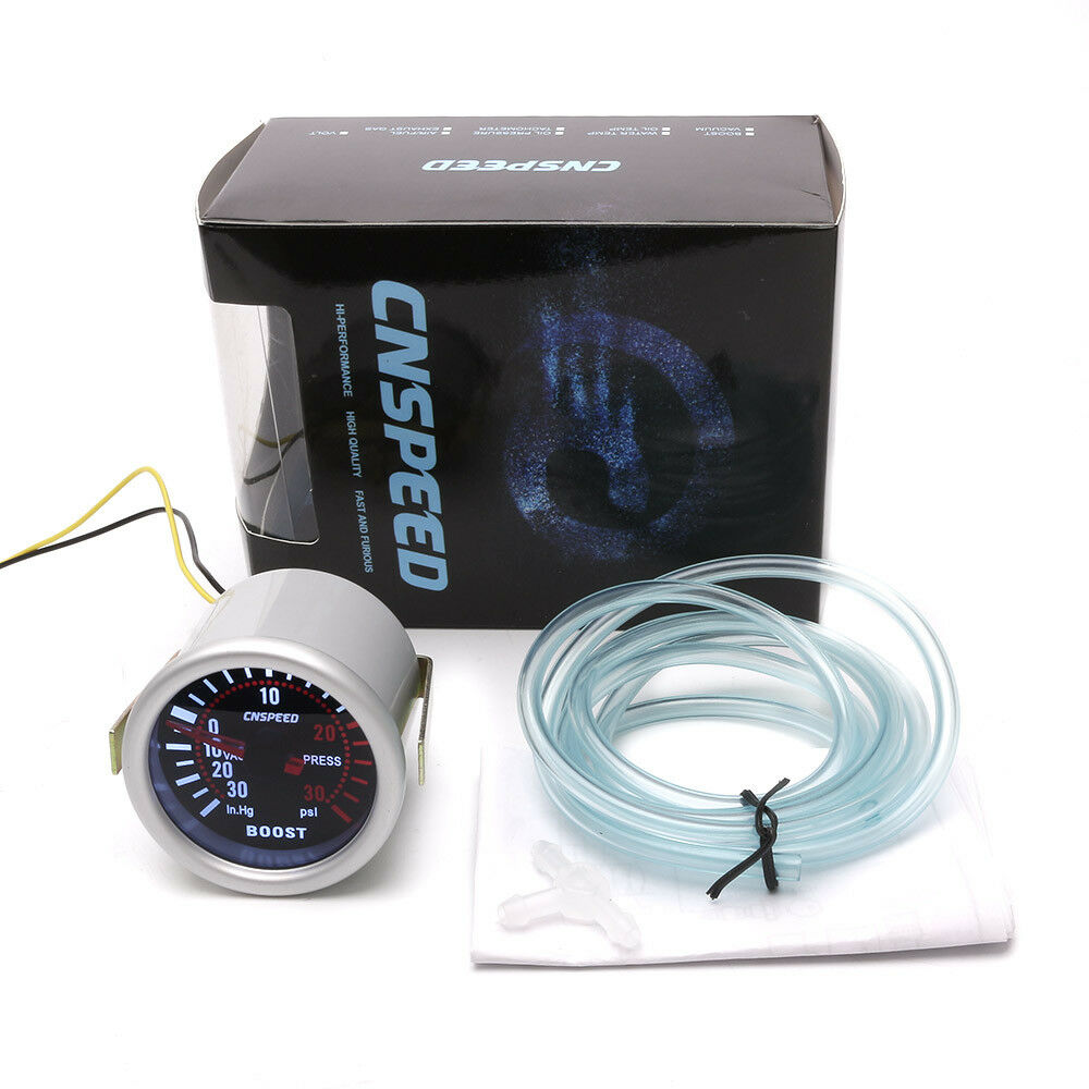 Universal 52mm 2â€³ White Digital LED Turbo Boost Meter Pressure Gauge Tint Psi