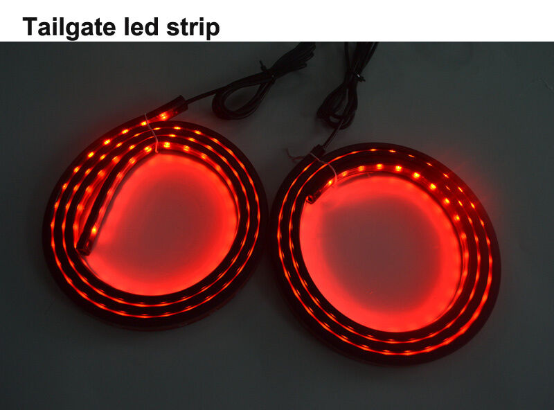 2pc 12V 60" RGB LED Car Truck Bed Light Roof Light Tailgate Strip Neon Glow Lamp
