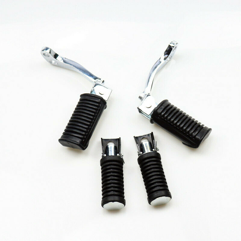 Black Front & Rear Footrests Foot Pegs Foot Pedals For Dirt Bike Suzuki GN125 GN