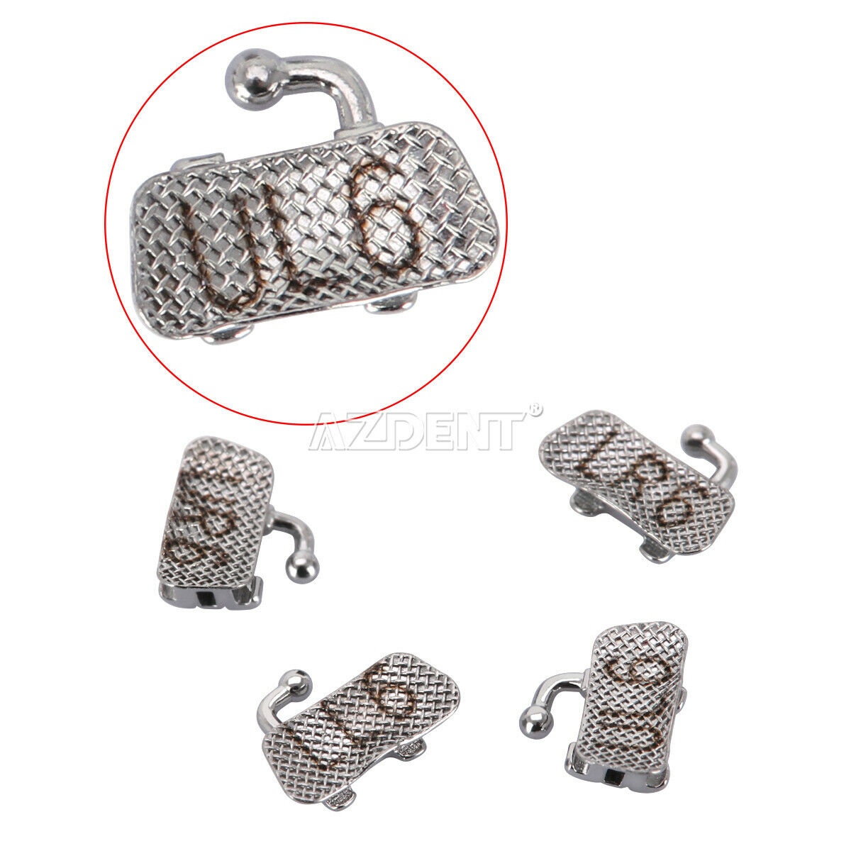 100X Dental Buccal Tube 1st Molar Bondable Edgewise.022 Convertible 4pcs/kit