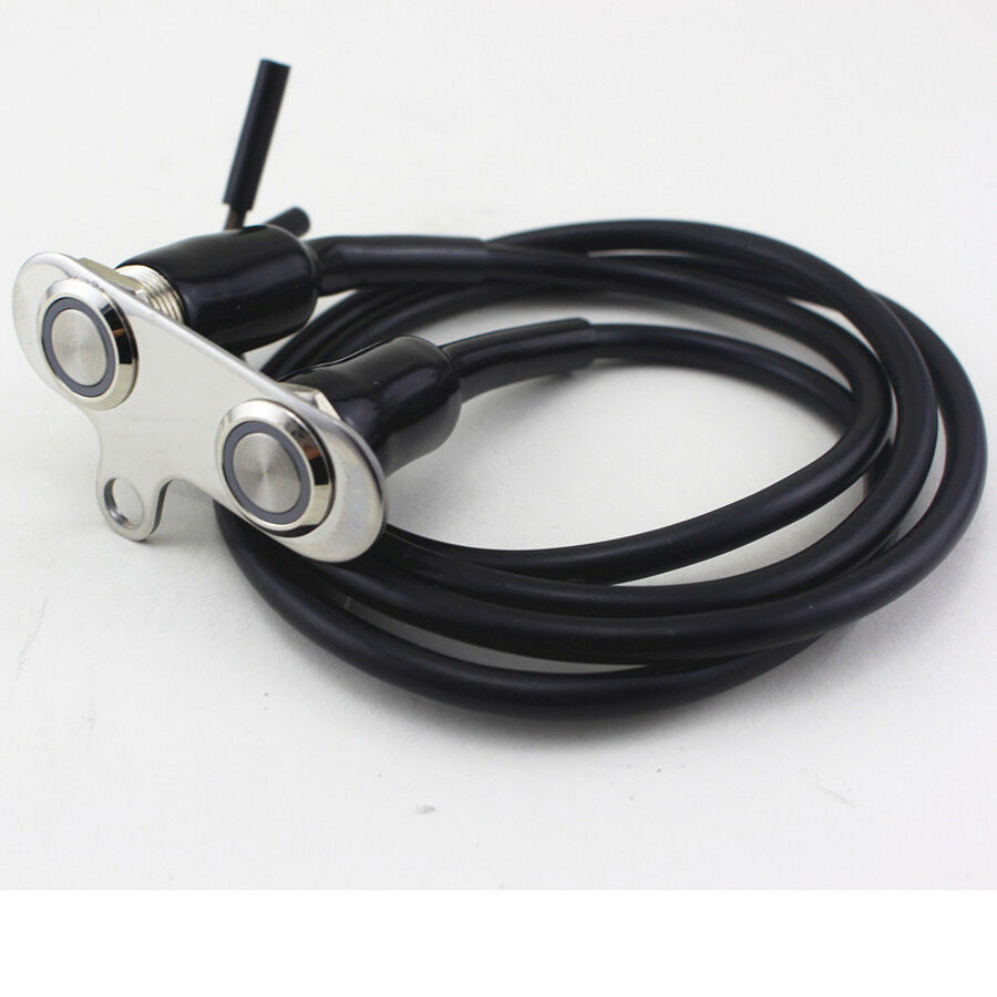 Universal Motorcycle Horn Engine Start Kill Dual Button LED Self-return Switch