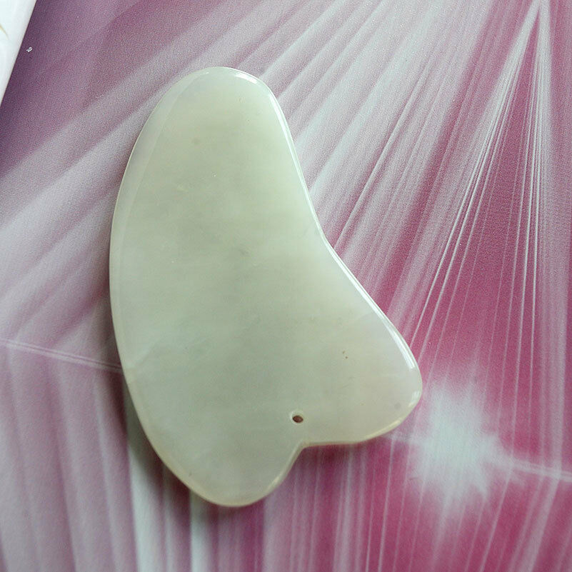 Popular Chinese Natural Jade Scraping Plate Gua Sha Face Body Massager Sto.l8