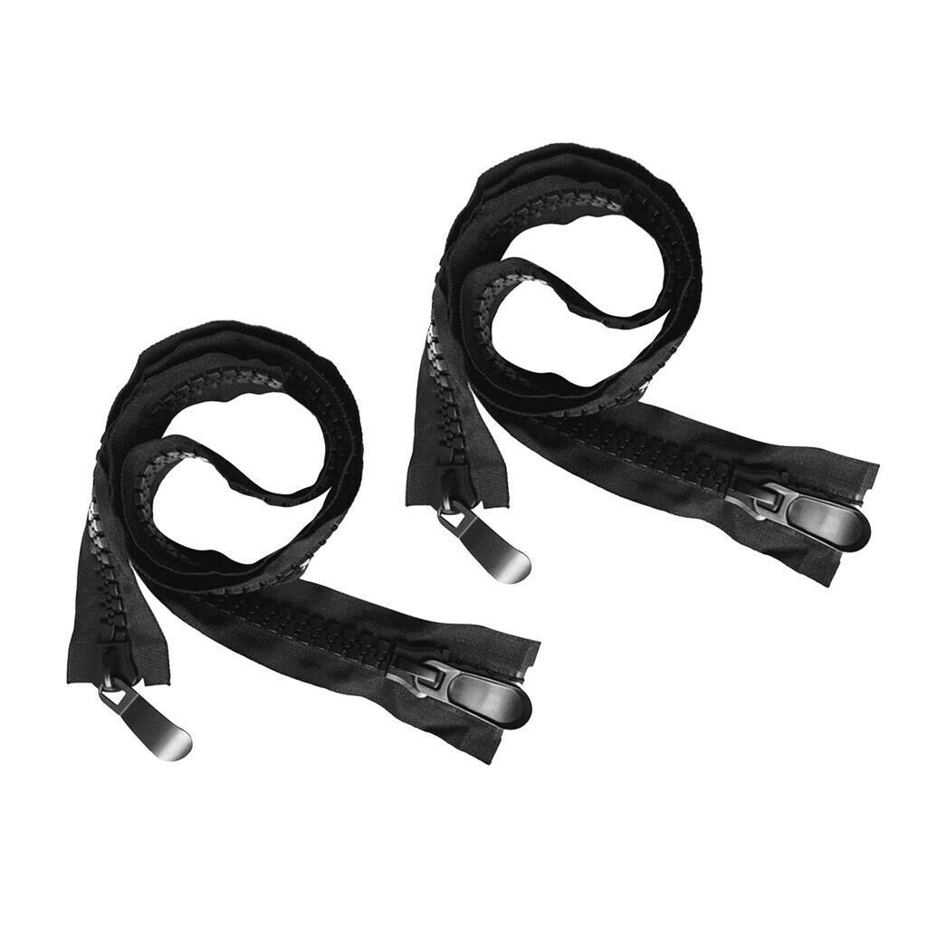 2pcs 42 Inch #20 Seperating Zipper w/ Metal Double Pull Tab Slider for Boat