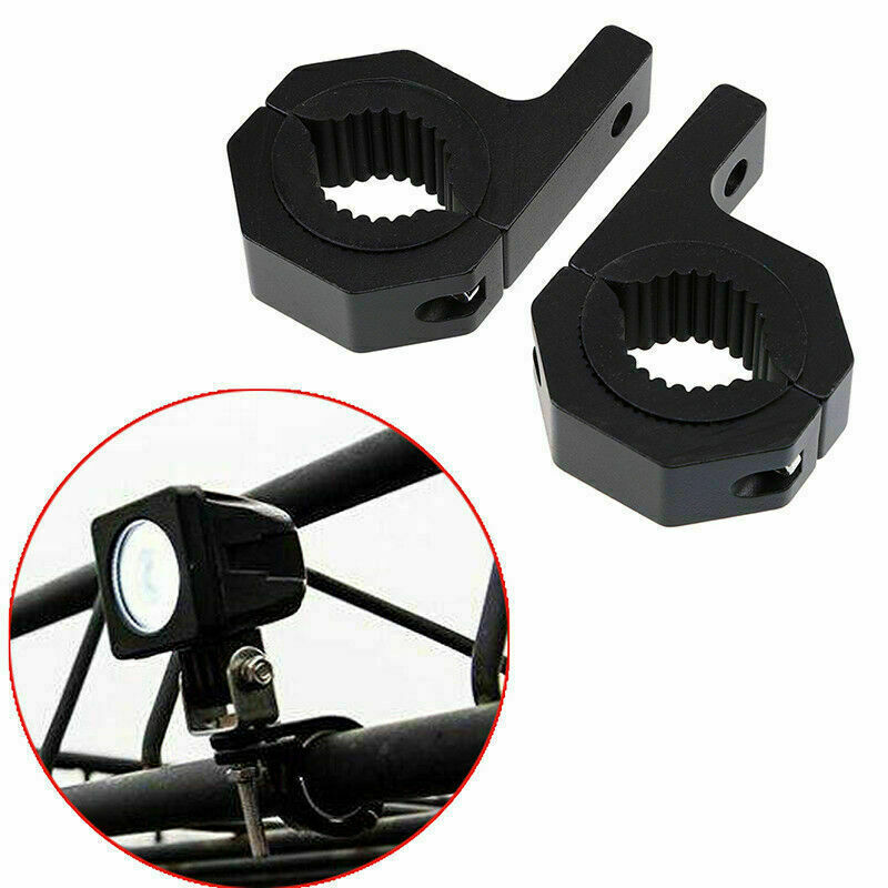 2PCS Mounting Bracket Clamps Black Aluum Spray-Paint Process For 28~32mm Bar