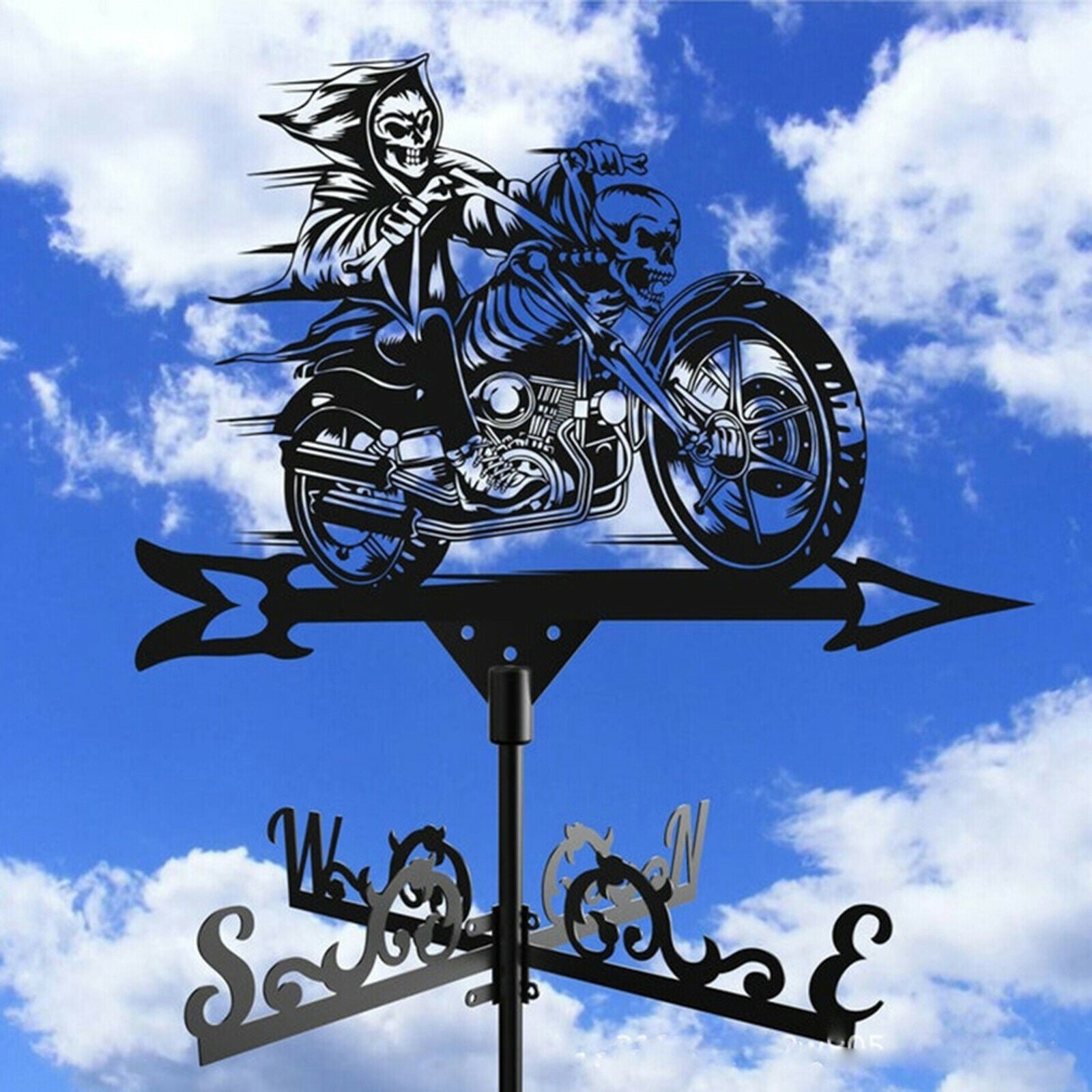 Roofs Stainless Steel Weathervane Grim Reaper Weather Vane Garden Stake Wind