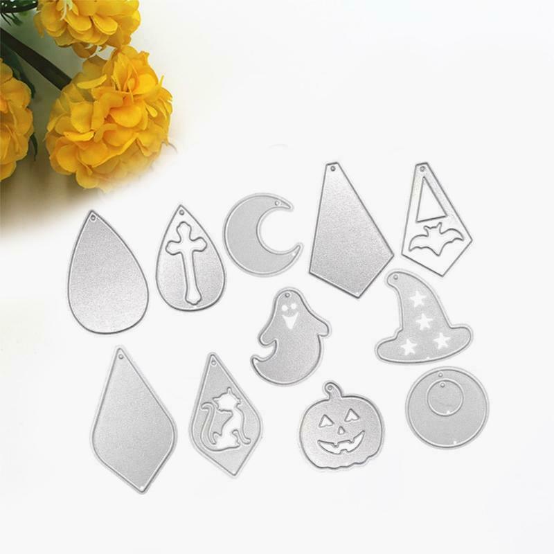 Halloween Cutting Die Stencil Set Embossing Script Stencils for DIY Party Decor