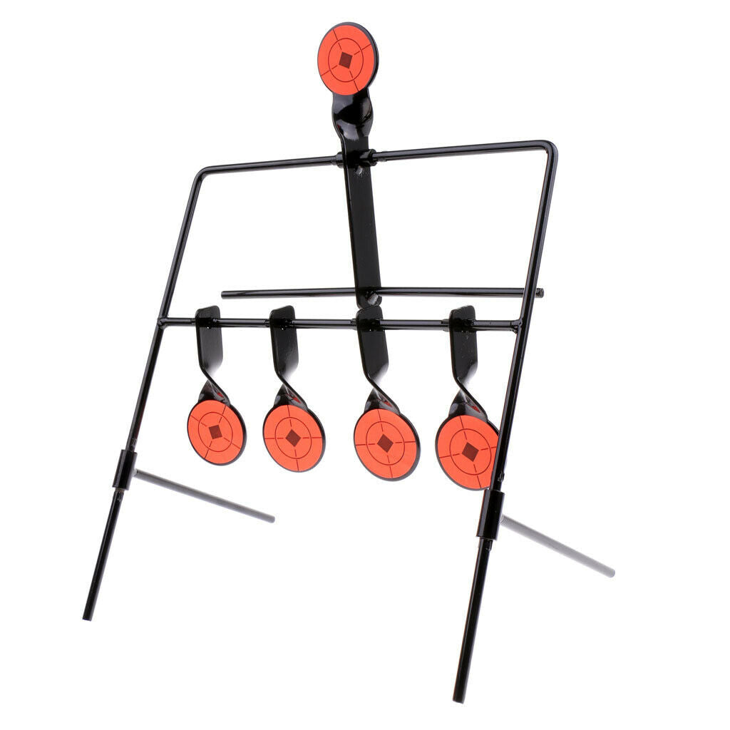 Shooting Steel Spinner Targets Auto Reset Target Stand & Stickers