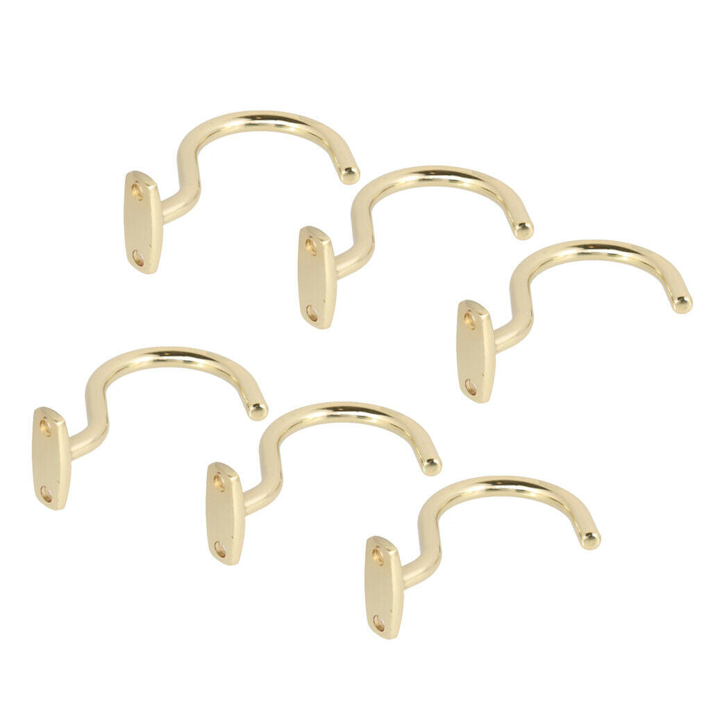 6PC Snooker Billiard Table Cue Brass Hook Bridge Stick Pool Cue Hanger Assy