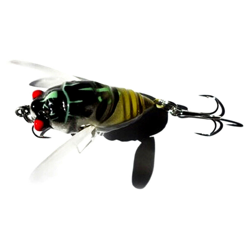 1Pc Cicada Bass Insect Fishing Lures 4Cm Crank Bait Floating Tackl.l8