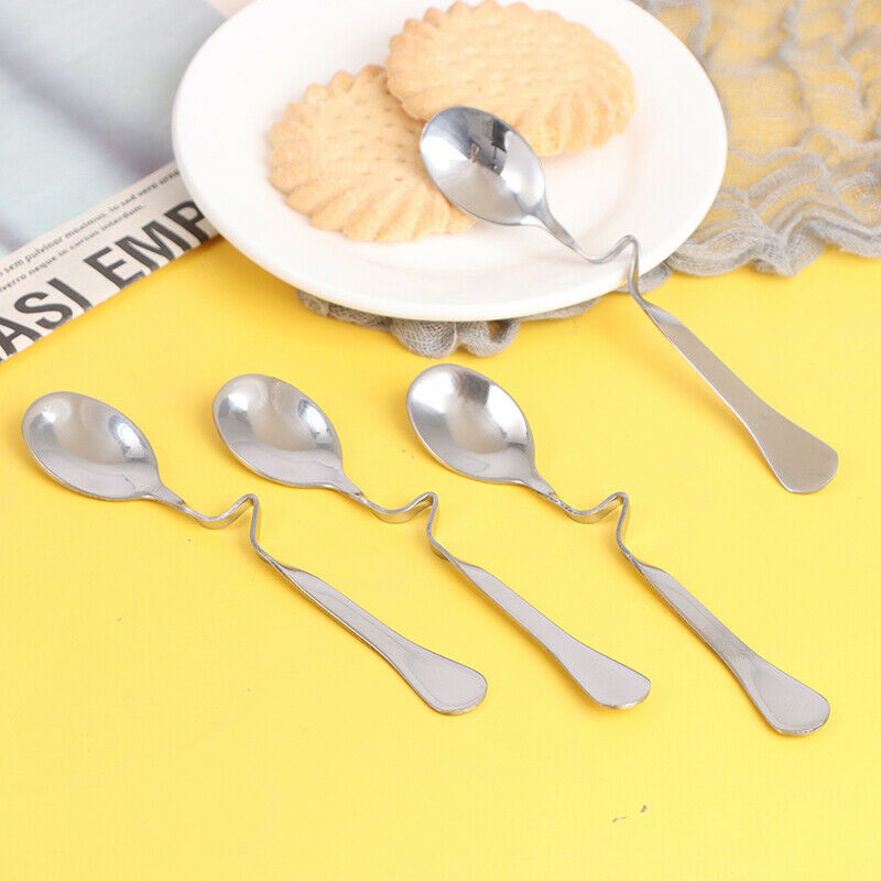 Stainless Steel Multifunctional Milk Coffee Mixing Spoons With Curved Han.l8