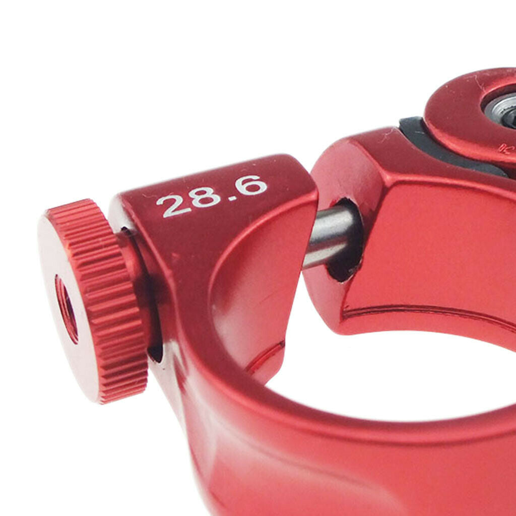 28.6mm Bike Bicycle Seat Post Clamp Quick Release Saddle Tube Clip Red