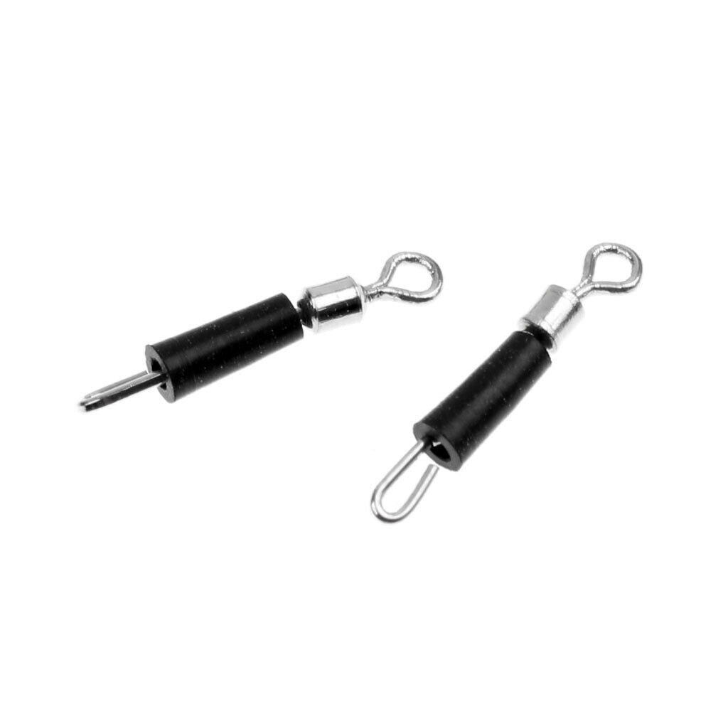 200pcs Steel Fishing Hook Line Connector Rolling Swivels