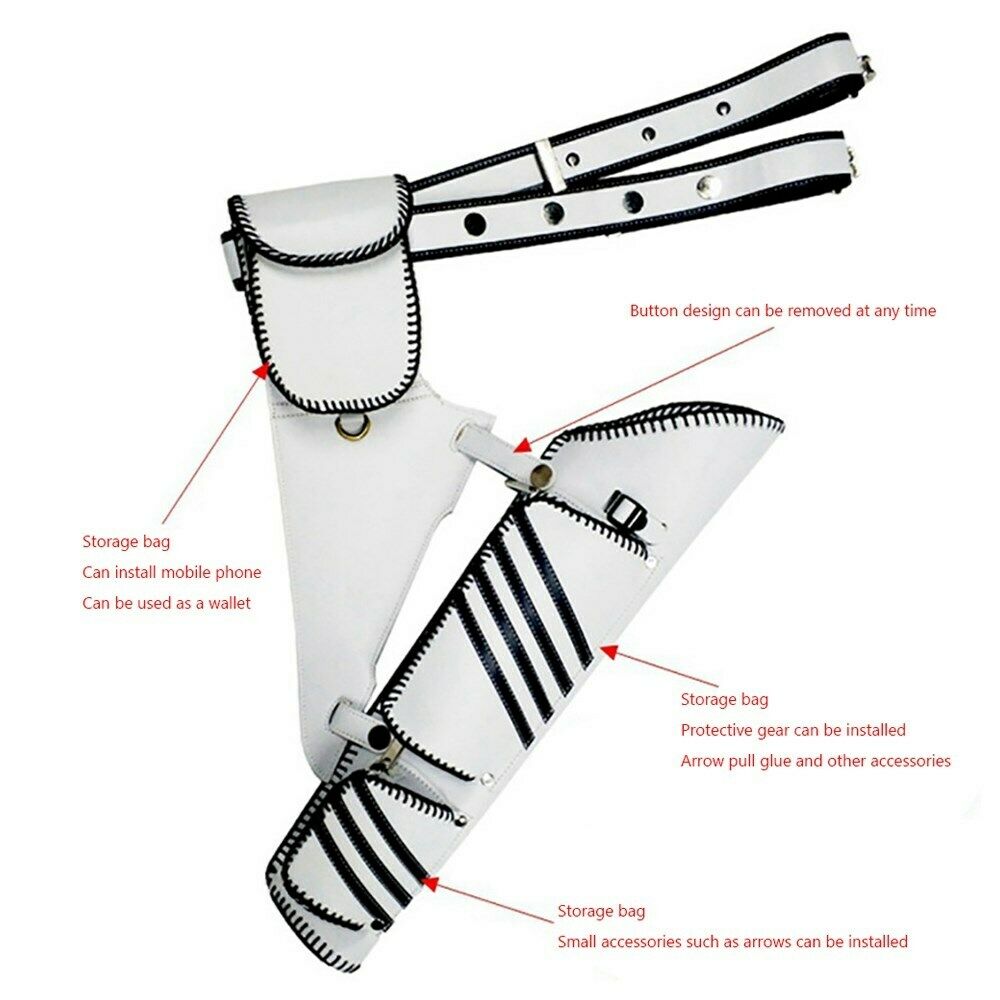 Archery Arrow Quiver Holder Bag Pouch Belt Adjustable Bow Hunting CA