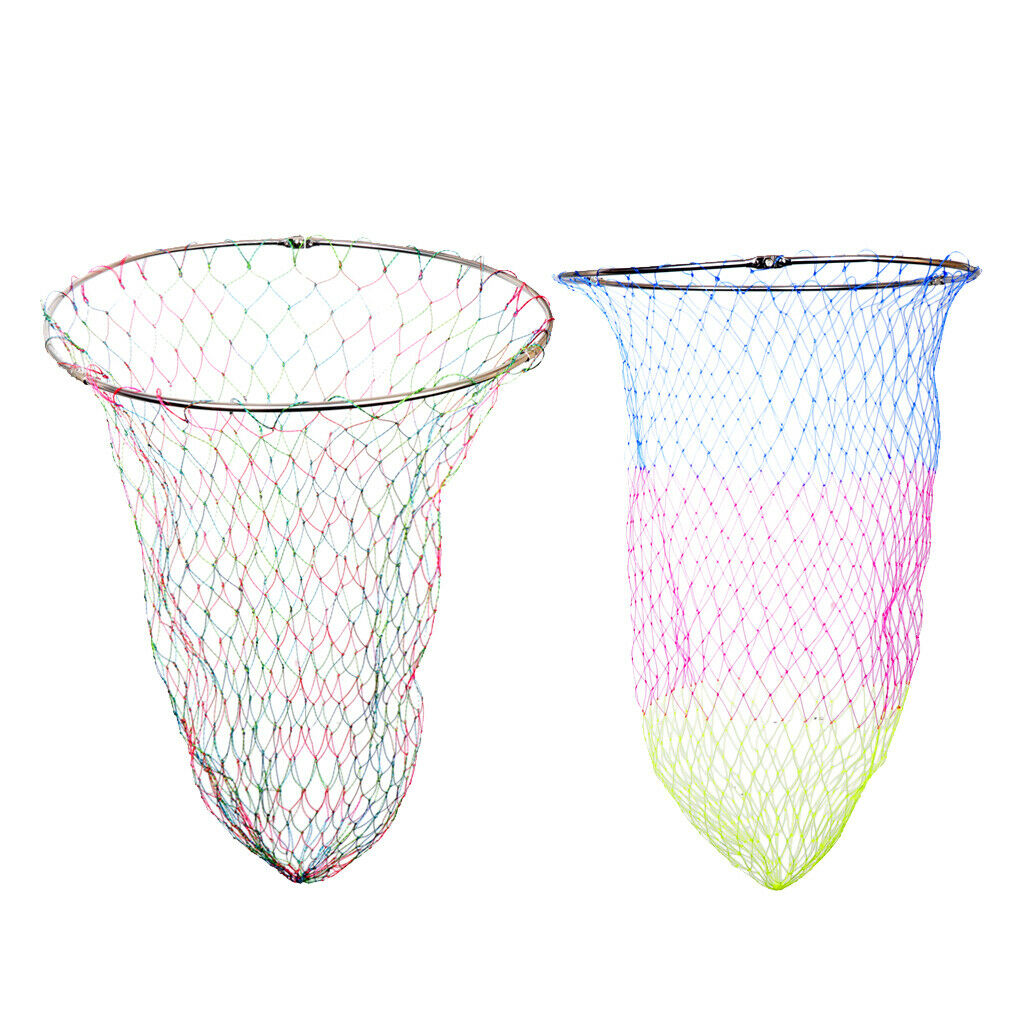 2x Colorful Landing Net Floating Carp Spoon Net Head With Universal Thread