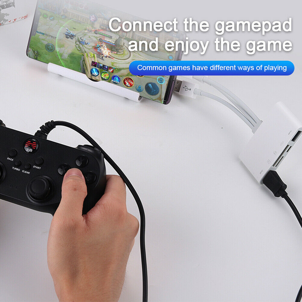 5 in 1 Hub USB Adapter For iP Android Tablet SD/TF Card Reader Support LIN