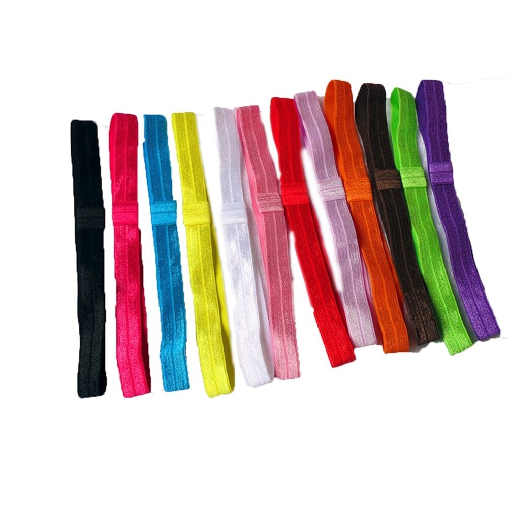 10Pcs Kids Baby Girls Elastic Headband Cotton Headwear Hairband Hair Ban.l8