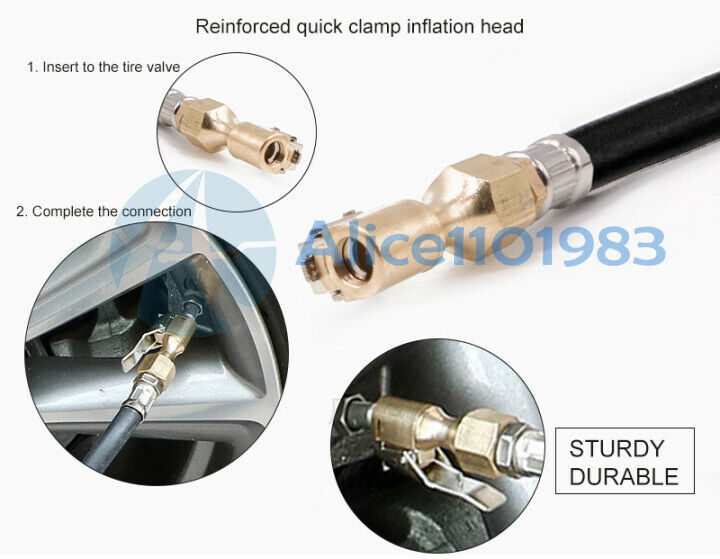 Digital Tire Inflation Gun Pressure Gauge Meter LCD Display for Car Truck Auto