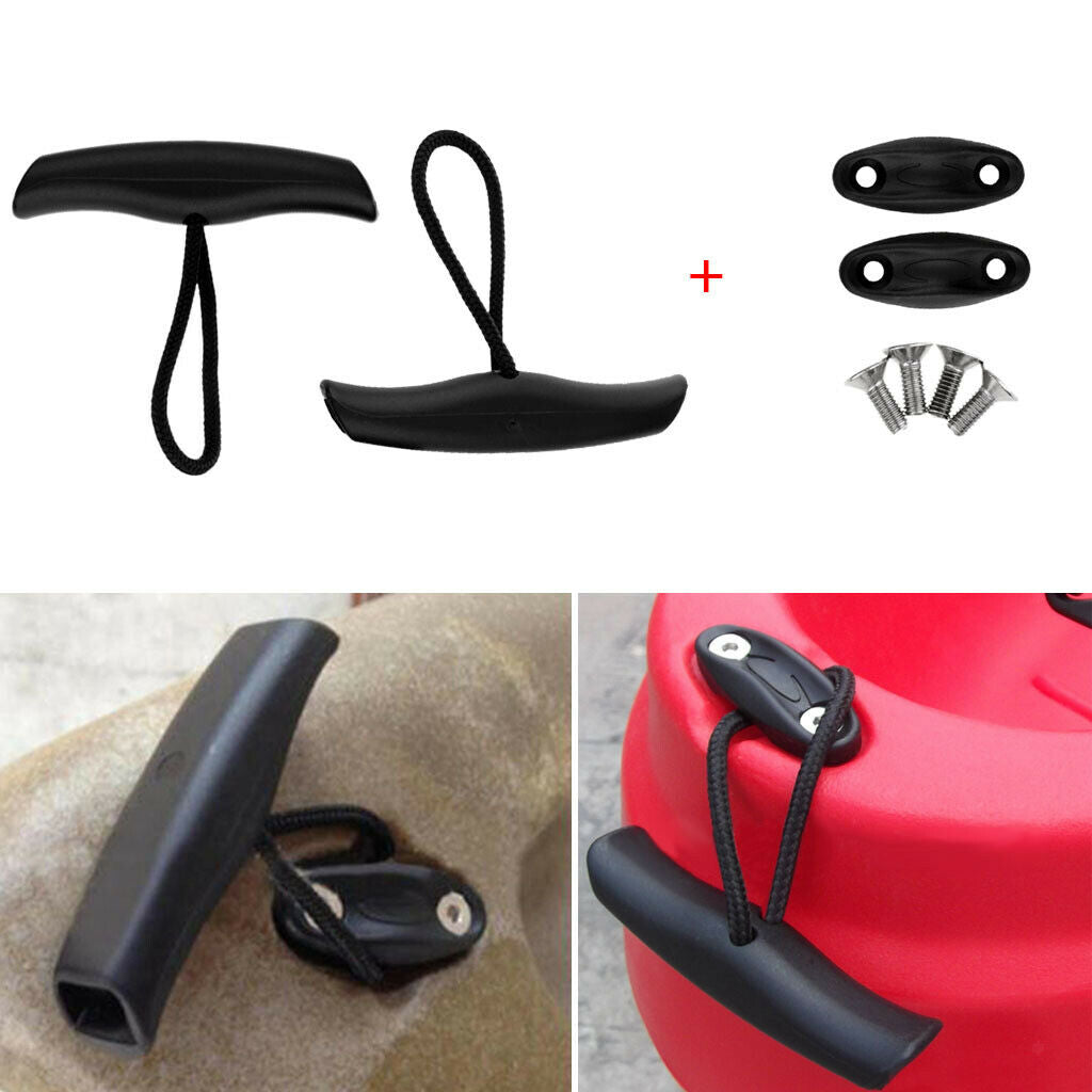 Set of 2 Kayak Toggle Carry Handle Canoe Boat Replacement & Cord Rope Screws