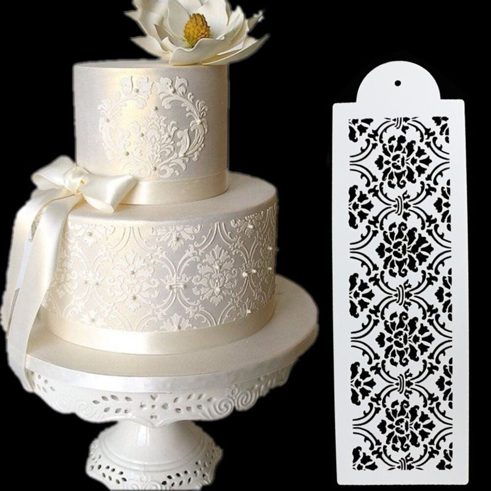 Plastic Cookie Cake Stencils Fondant Tool Decoration Cakes Weddings FlowersJ Fx
