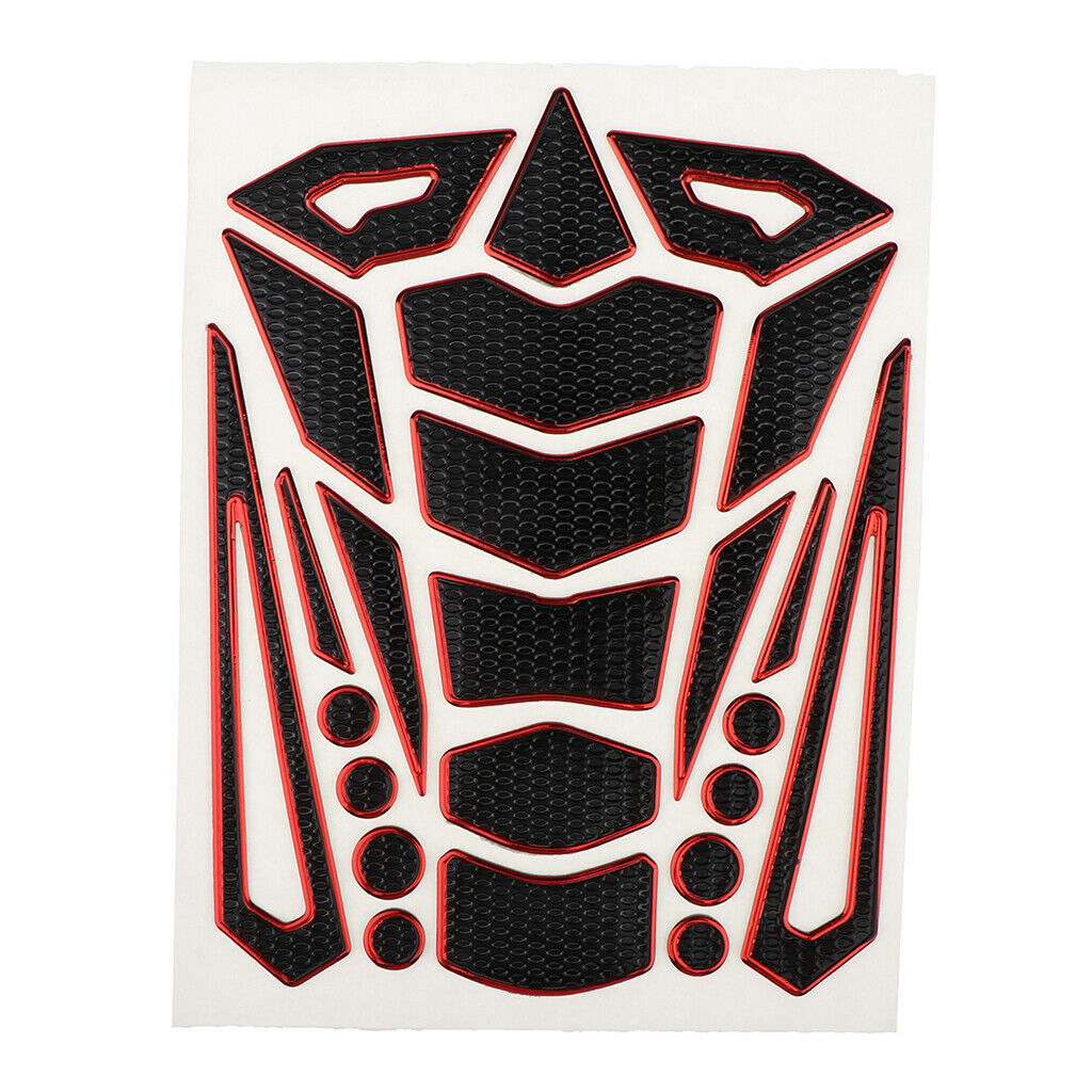 Anti-Slip Tank Pad Knee Protectors Gas Tank Stickers for Motorcycle Red
