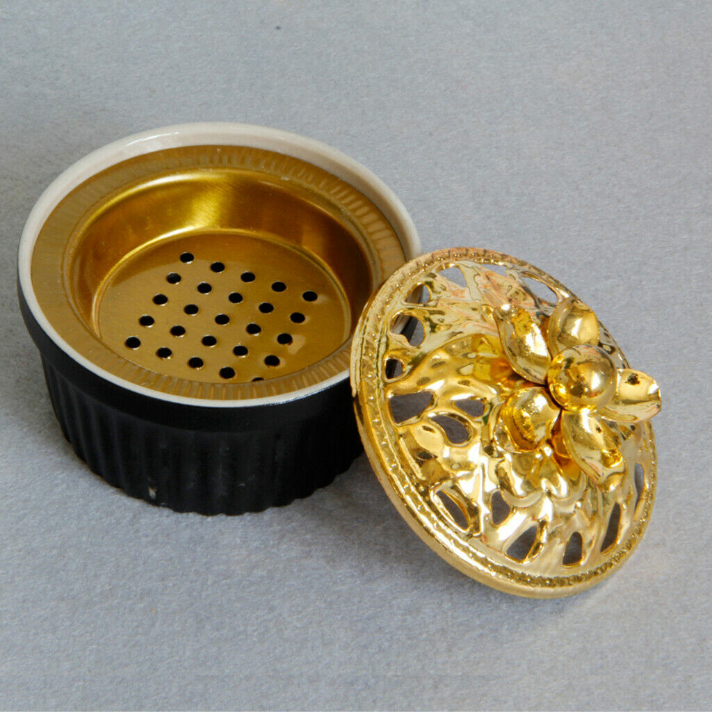 Matte Ceramic Incense Burner Censer With Cover Gasket Desktop Ornament