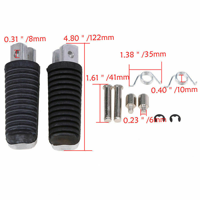 Motorcycle Footrest Foot Peg Pedal Pads Aluminum For Yamaha MT03 YZF-R6S TDM 900