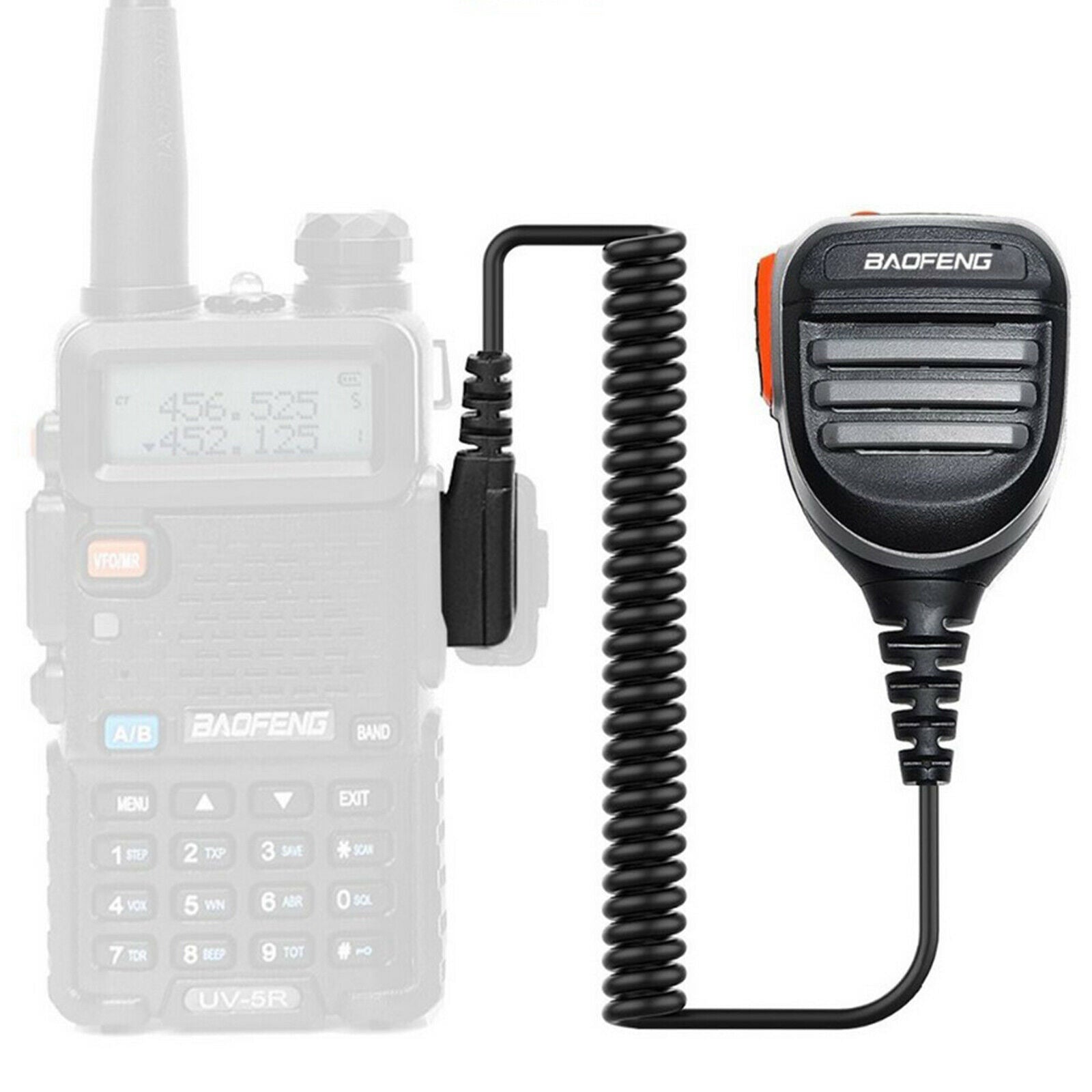 2 PIN Dual PTT Remote Speaker Mic for   UV5RA BF-888 BF-888s