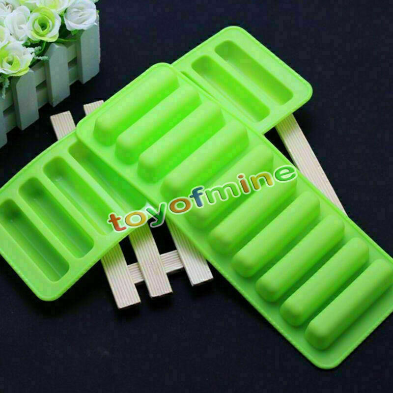 Cylinder Ice Chocolate Cube Tray Silicone Molds Jelly Mould Block Thumb Soft Bar