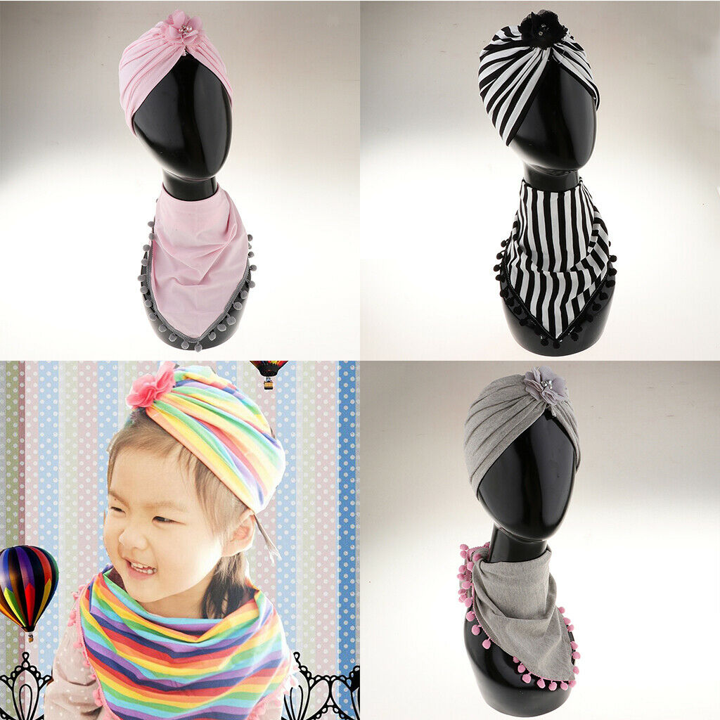 Baby Hats Bibs Tire Infant Toddler Caps 6-12Months Boy Girl Grey