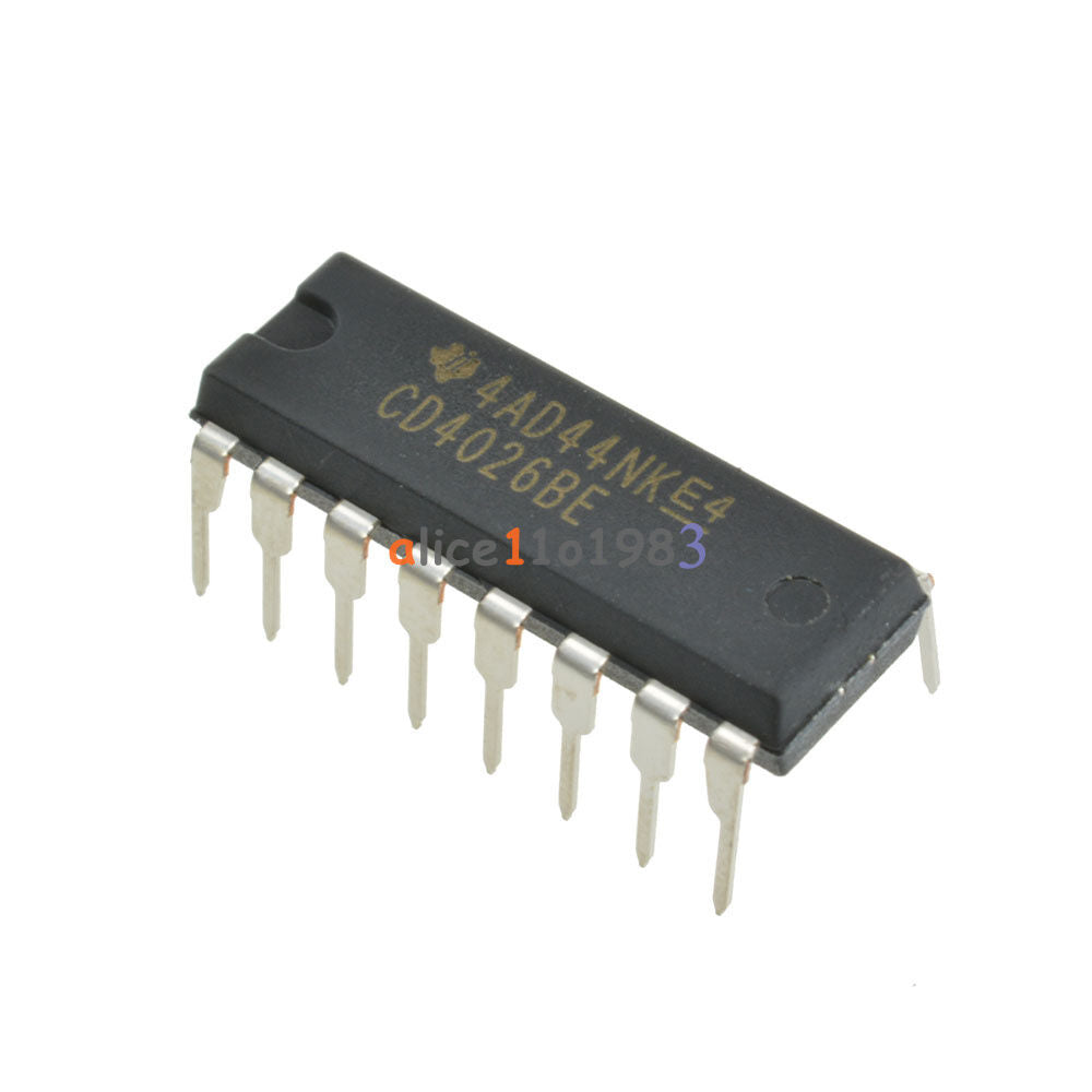 5pcs CD4026 CD4026BE 4026 IC CMOS Counters Decade/Divider DIP-16