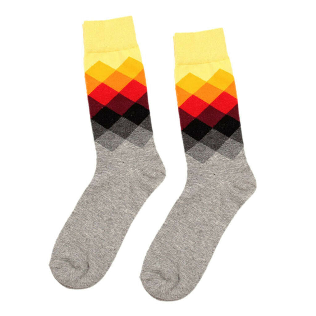 British Style 1 pair Multi-Color Men Socks with Full Cotton