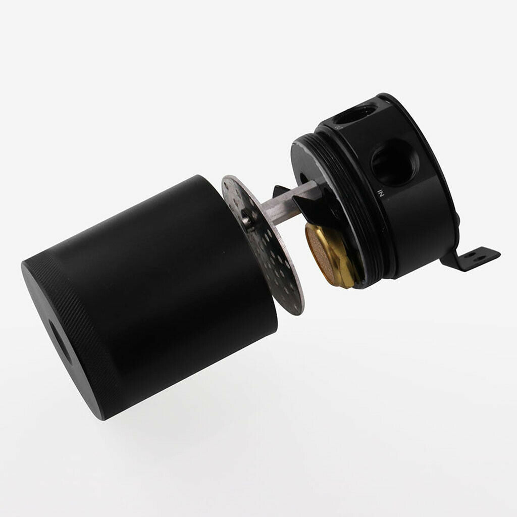 Compact Oil Separator Can/auto Engine Oil Reservoir Tank Black with Breather