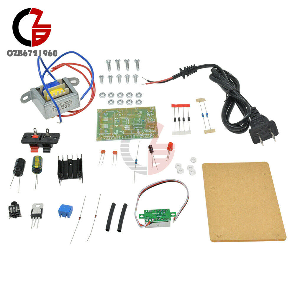 LM317 Adjustable Voltage Power Supply Board Kit Electronics DIY 1.25V-12V